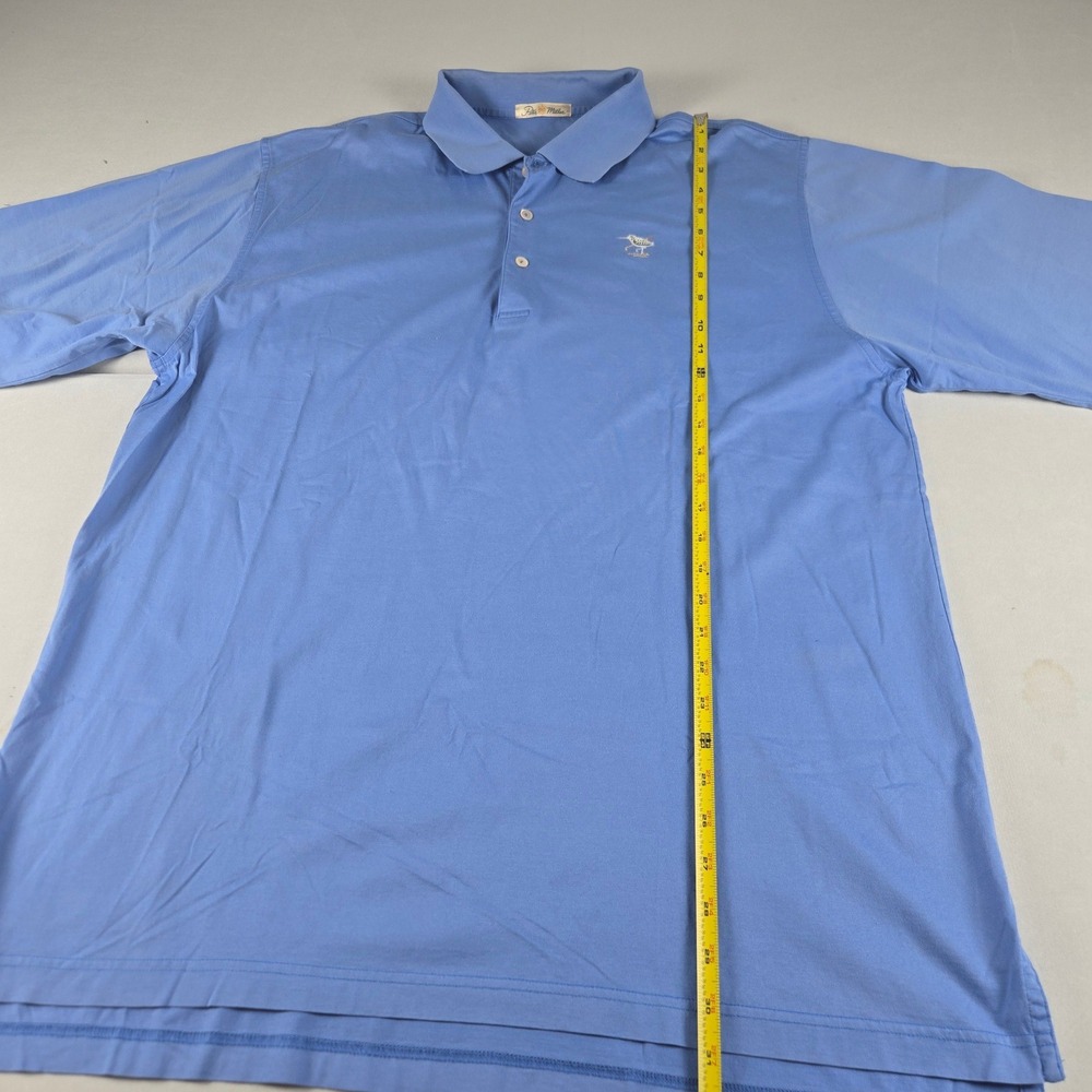 Peter Millar Men's XL Blue Polo Shirt Golf Country Club Shorebird Logo - Picture 11 of 11